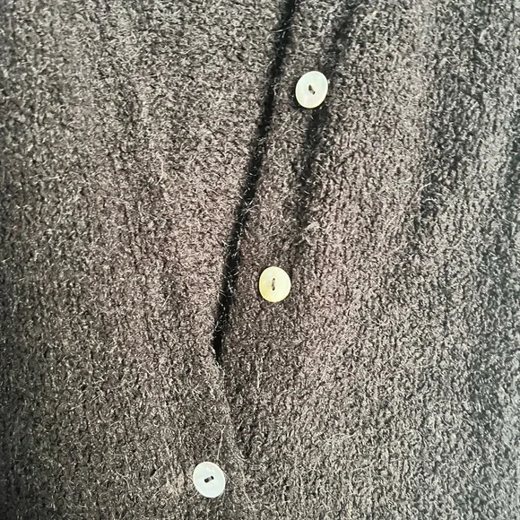 VTG Jones New York Black Wool Blend Vest Whimsigoth Academia Women’s Large - Picture 5 of 6